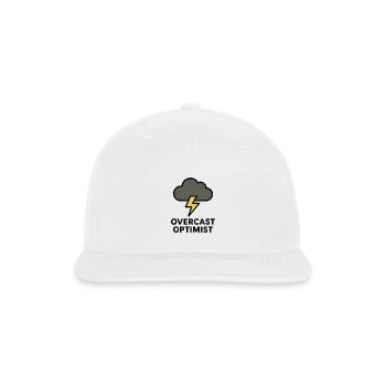 Overcast Optimist Icon - Snapback Baseball Cap - white - Front