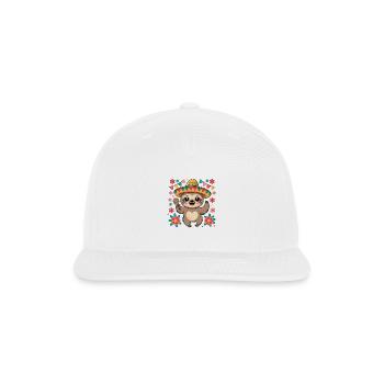 Festive Sloth Sombrero Fiesta - Snapback Baseball Cap - white - Front