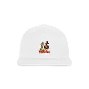 Western Cowboy Rodeo Cactus Sign - Snapback Baseball Cap - white - Front