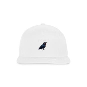 F-Caw-F Crow Funny Crow FCAWF F Caw F - Snapback Baseball Cap - white - Front