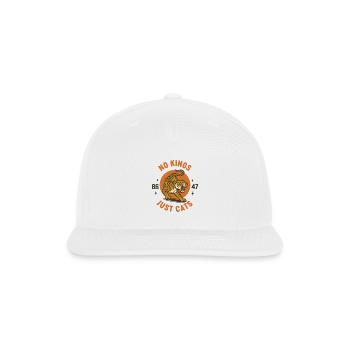 No Kings Just Cats 8647 Anti Fascist - Snapback Baseball Cap - white - Front