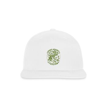 Portland Frogs Against Fascism - Snapback Baseball Cap - white - Front
