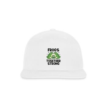 Frogs Together Strong Against Fascism - Snapback Baseball Cap - white - Front