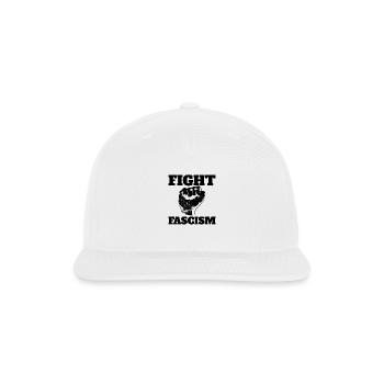 Fight Fascism Anti Fascism - Snapback Baseball Cap - white - Front
