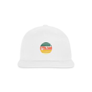 Be Kind Retro Rainbow Circle - Snapback Baseball Cap - white - Front