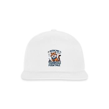 Tiger Kitten Neon Collar Poster - Snapback Baseball Cap - white - Front
