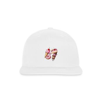 Dessert 67 Days of School Graphic Tee - Snapback Baseball Cap - white - Front