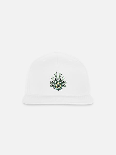 Neon Geometric Flower - Snapback Baseball Cap - white