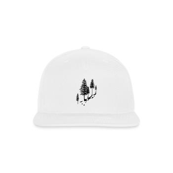 Pine Tree - Snapback Baseball Cap - white - Front
