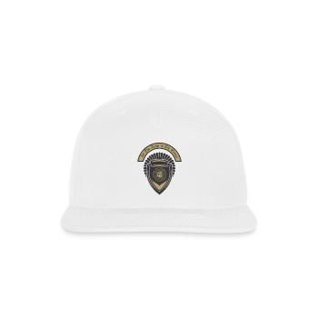 Alpha and Omega Shield Crest - Snapback Baseball Cap - white - Front