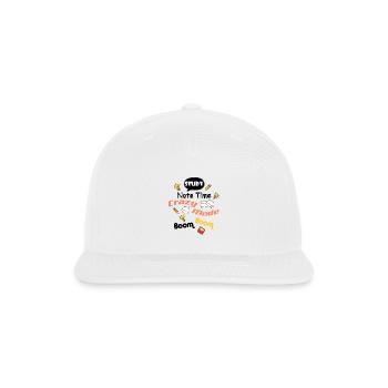 Cute Study Doodle - Crazy Mode School Design - Snapback Baseball Cap - white - Front