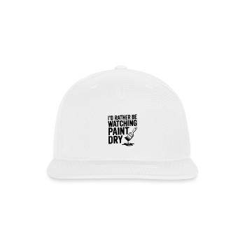 I'd Rather Be Watching Paint Dry - Snapback Baseball Cap - white - Front