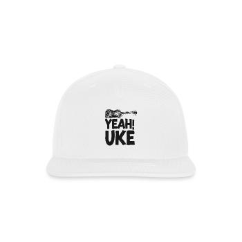 Hawaiian Ukulele Uke Yeah! Uke - Snapback Baseball Cap - white - Front