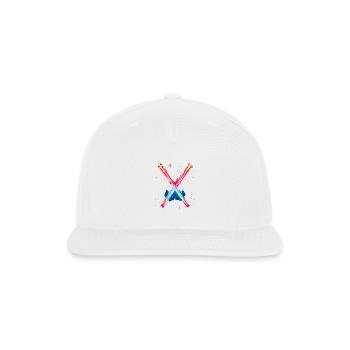 Drum Kit Retrowave - Snapback Baseball Cap - white - Front