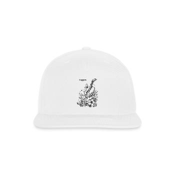 classical music violin and flowers - Snapback Baseball Cap - white - Front