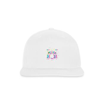 Drum Kit Artwork - Snapback Baseball Cap - white - Front