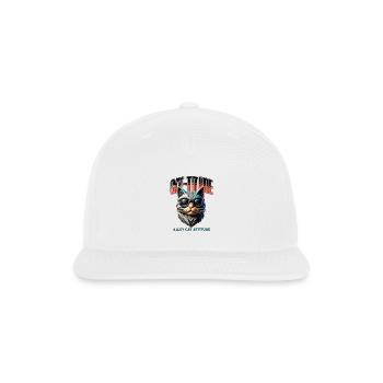 Street Cat Attitude - Snapback Baseball Cap - white - Front