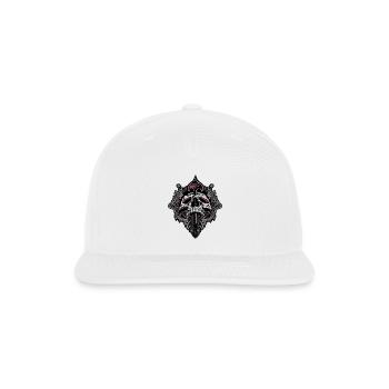 Ornate Skull Crest - Cool Cozy T-shirt - Snapback Baseball Cap - white - Front