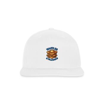 Waffles And Pajamas Love Breakfast Waffle - Snapback Baseball Cap - white - Front