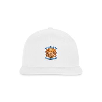 Pancakes And Pajamas Love Breakfast Pancake - Snapback Baseball Cap - white - Front