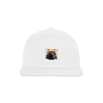 Drum Kit Graphic - Snapback Baseball Cap - white - Front