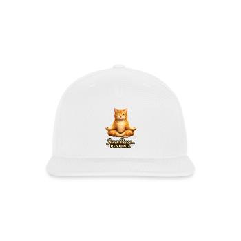 Zen Cat Inner Peace Pending - Snapback Baseball Cap - white - Front