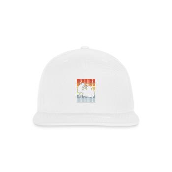 Vintage Drummer - Snapback Baseball Cap - white - Front