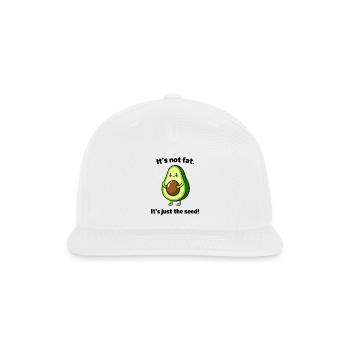 Not Fat, Just the Seed Avocado - Snapback Baseball Cap - white - Front