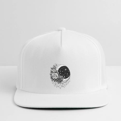 Crescent Moon Floral - Snapback Baseball Cap