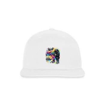 Graffiti Kid Spray Art Burst - Snapback Baseball Cap - white - Front