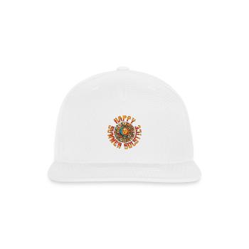 Celestial Floral Mandala - Snapback Baseball Cap - white - Front