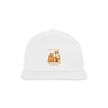 Funny Cat Meme - You Were Right Carl  Orange Tabby - Snapback Baseball Cap - white - Front