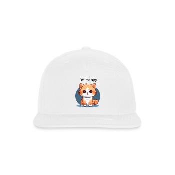 Cute Orange Tabby Kitten - Snapback Baseball Cap - white - Front