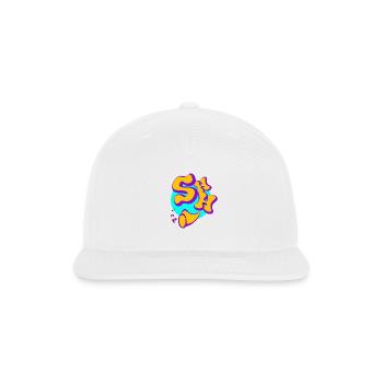 Funny Shh Quiet Please Retro Megaphone Sleep - Snapback Baseball Cap - white - Front