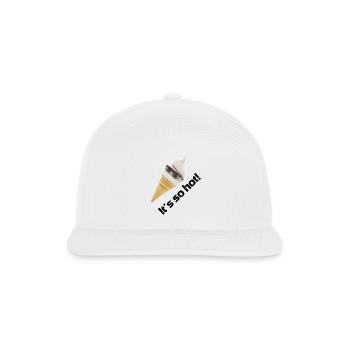 It's So Hot - Cool Ice Cream Cone with Sunglasses - Snapback Baseball Cap - white - Front