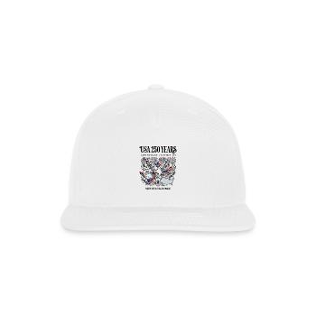 United States National Bird And Country Map - Snapback Baseball Cap - white - Front