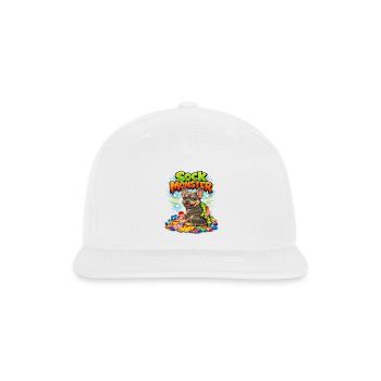 Sock Monster: Colorful Sock Collector - Snapback Baseball Cap - white - Front