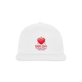 Baby Love Heart So Sweet & Loved - Snapback Baseball Cap - white - Front