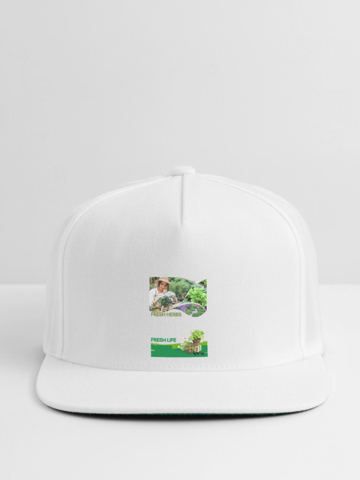 Fresh_Herbs Fresh Life - Snapback Baseball Cap - white - Front