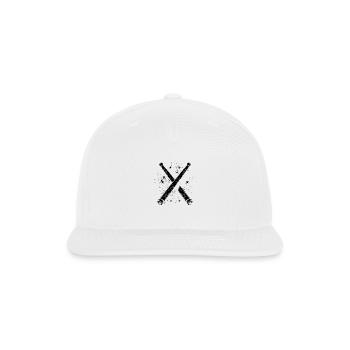 Drum Sticks Sketch - Snapback Baseball Cap - white - Front