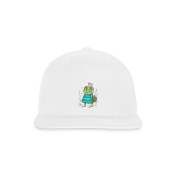 Whimsical Multi-Eyed Frog Character Art - Snapback Baseball Cap - white - Front