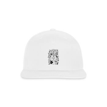 Ukulele Drawing - Snapback Baseball Cap - white - Front
