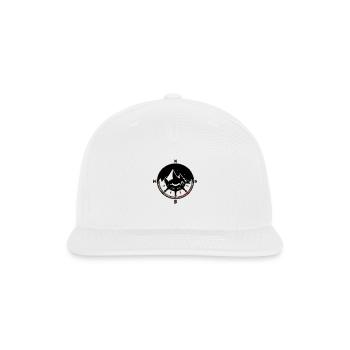 Aurora Mountain Night Compass - Snapback Baseball Cap - white - Front