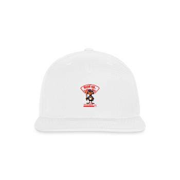 Caffeinated Crow Loading Graphic - Snapback Baseball Cap - white - Front
