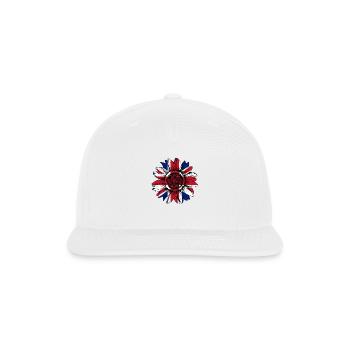 England Patriotic Floral Burst - Snapback Baseball Cap - white - Front