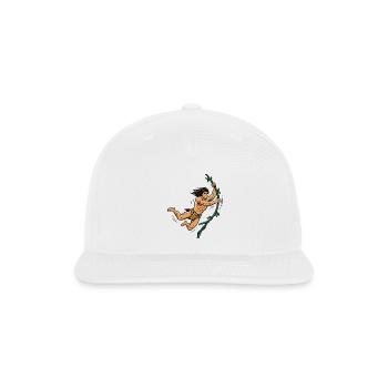 Jungle Hero Swinging on Vine Tarzan - Snapback Baseball Cap - white - Front