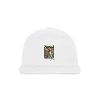 Pumpkin Head Dance in Autumn Garden - Snapback Baseball Cap - white - Front