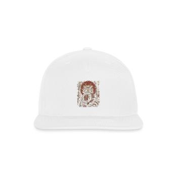 Raccoon Samurai Vintage T-Shirt | Japanese Ronin - Snapback Baseball Cap - white - Front