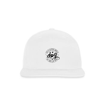 Life is Better with a dog - Snapback Baseball Cap - white - Front