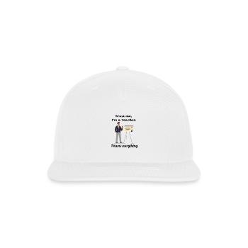 Trust_me-Im_a_Teacher Teaching Mode On School - Snapback Baseball Cap - white - Front